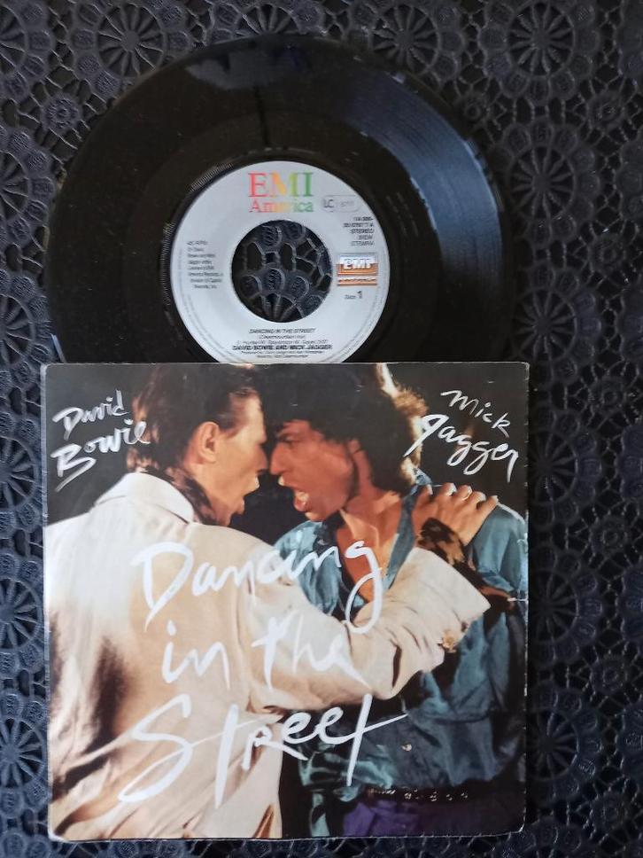 David Bowie & Mick Jagger - Dancing in the Street 1985, Cd's en Dvd's, Vinyl Singles, Gebruikt, Single, Pop, 7 inch, Ophalen of Verzenden