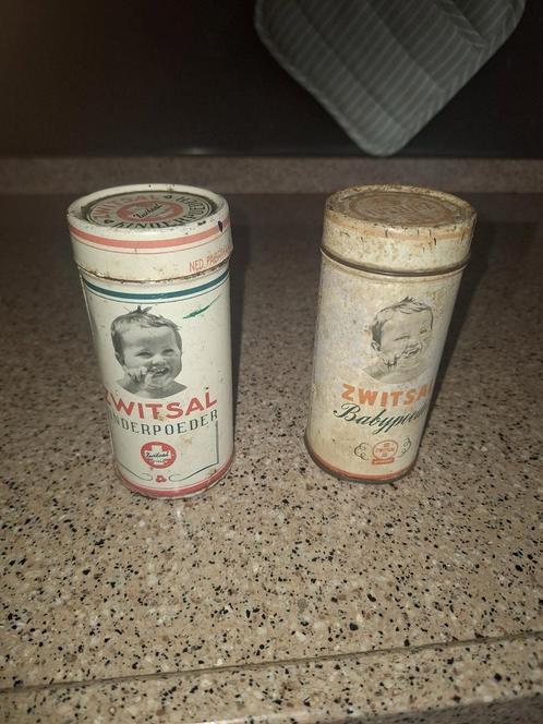 2 Antieke Zwitsal Blikjes, Antiek en Kunst, Curiosa en Brocante, Ophalen of Verzenden