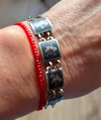Vintage Siam armband – 925 sterling zilver met niëllo, Ophalen of Verzenden, Gebruikt, Zilver
