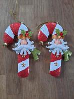 Kerst kerstboom versiering 2x kerstman hangers, Diversen, Ophalen of Verzenden, Gebruikt