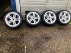 schadevrije 18'' lm velgenset peugeot rcz met winterbanden, Ophalen, 18 inch, Gebruikt, Winterbanden