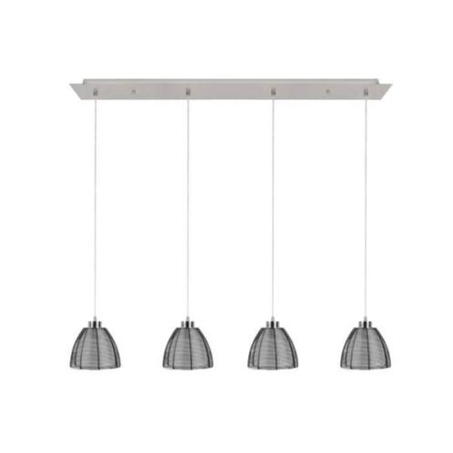 hanglamp staal zwart wit opaal glas bar tafel eettafel lamp, Huis en Inrichting, Lampen | Hanglampen, Nieuw, Minder dan 50 cm