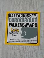 sticker RALLYCROSS '79 EUROCIRCUIT VALKENSWAARD, Ophalen of Verzenden, Zo goed als nieuw, Sport