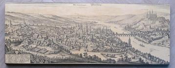 Kopergravure "Herbipolis / Würtzburg" Matthäus Merian ca1640 beschikbaar voor biedingen