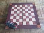 Nieuw Backgammon Dam Spel in Houten Box koffer 44 x 44 cm, Hobby en Vrije tijd, Gezelschapsspellen | Bordspellen, Ophalen of Verzenden