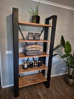 Stalen Kast met Houten Planken, Ophalen, 200 cm of meer, 50 tot 100 cm, Zo goed als nieuw