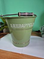 Groen emaille aardappelen emmer nr2., Antiek en Kunst, Ophalen of Verzenden
