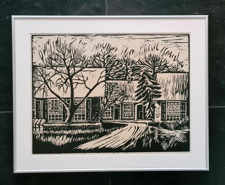 Drentse kunstenaar Harm Eggens, Antiek en Kunst, Kunst | Etsen en Gravures, Ophalen of Verzenden