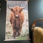 Te koop: Schotse hooglander wanddecoratie op canvas, Ophalen of Verzenden, Nieuw