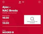2 tickefs ajax nac breda vak 113 naast elkaar, Tickets en Kaartjes, Sport | Voetbal, Twee personen, April