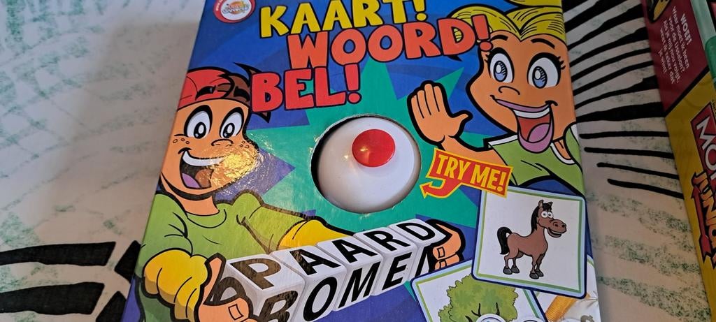 Kaart Woord Bel! - Leuk woordspel, Gebruikt, Ophalen of Verzenden, Reisspel, Zon Universe