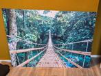 Decopaneel groot jungle bridge 98 x 136 cm, Ophalen, 125 cm of meer, Zo goed als nieuw, Schilderij