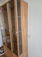 Vitrinekast Eikenhout met Glas - 205x105x45, Huis en Inrichting, Kasten | Vitrinekasten, Ophalen, 200 cm of meer, Zo goed als nieuw