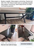 Tafel voor binnen en buite, Huis en Inrichting, Tafels | Sidetables, Ophalen, Overige materialen, Marmer, 75 cm of meer