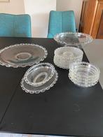 Kristal glazen gebak/ dessert achtige servies, Antiek en Kunst, Antiek | Glas en Kristal, Ophalen