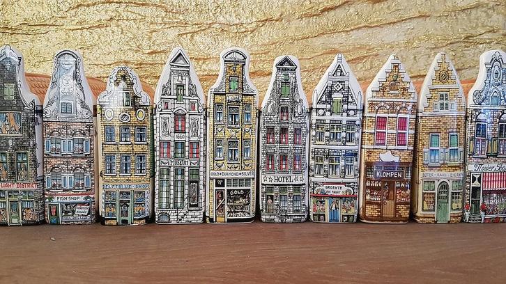 Komplete set AGRO canal houses holland, Antiek en Kunst, Antiek | Keramiek en Aardewerk, Ophalen of Verzenden