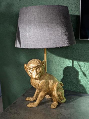 Tafellamp goudkleurig aapje  beschikbaar voor biedingen