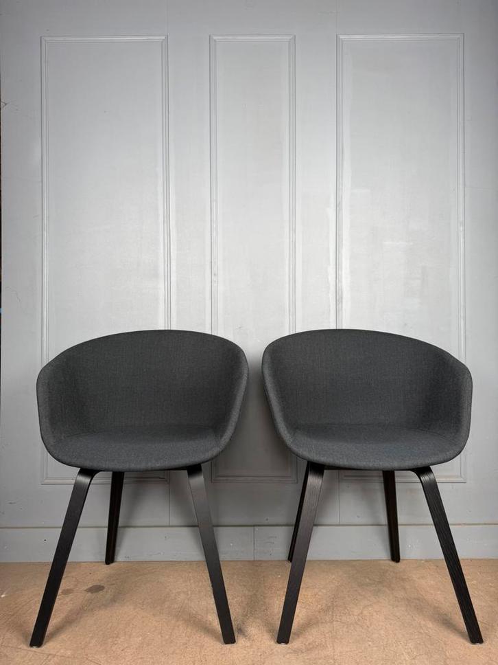 8 x NIEUW IN DOOS HAY About A Chair AAC23 design stoelen, Huis en Inrichting, Stoelen, Vijf, Zes of meer stoelen, Hout, Stof, Zwart