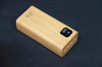Stijlvolle Bamboe Powerbank 30.000mAh – 22,5W Snel Opladen  beschikbaar voor biedingen