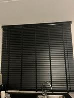 Zwarte houten jaloezien, Huis en Inrichting, Stoffering | Gordijnen en Lamellen, Zwart, 150 tot 200 cm, Ophalen of Verzenden, Zo goed als nieuw