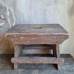 Oud brocante houten opstapje vensterbankje krukje *Etage3*, Gebruikt, ., Ophalen of Verzenden, .