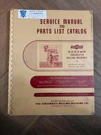 Cincinnati service manual and parts list catalog, Ophalen of Verzenden, Zo goed als nieuw, Elektrisch, Overige soorten