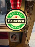 Heinekenlogo lamp, Verzamelen, Ophalen of Verzenden, Zo goed als nieuw, Reclamebord, Plaat of Schild, Heineken
