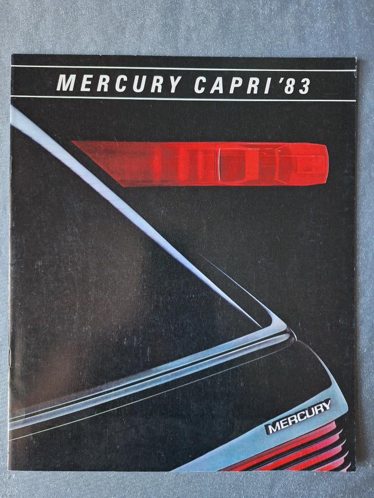 Brochure MERCURY CAPRI - 1983 USA, Verzenden, Zo goed als nieuw, Overige merken