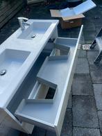 Wastafel met Grohe kranen, Huis en Inrichting, Badkamer | Badkamermeubels, Ophalen, Gebruikt, 100 tot 150 cm, Minder dan 100 cm