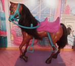 Barbie skipper paard met dubbel zadel, Kinderen en Baby's, Speelgoed | Poppen, Ophalen of Verzenden, Zo goed als nieuw, Barbie