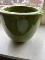 Te koop groene bloempot, Tuin en Terras, Bloempotten, Ophalen, Gebruikt, Rond, Binnen