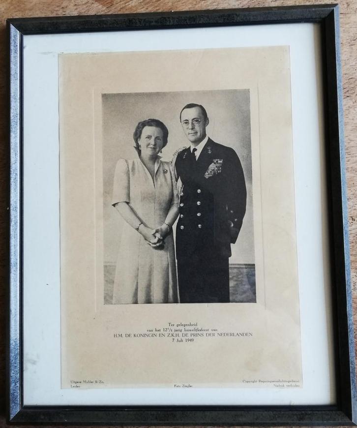 Juliana & Bernard. 12.5 jaar huwelijk. Litho. 1944. 30/36 c., Verzamelen, Koninklijk Huis en Royalty, Zo goed als nieuw, Overige typen