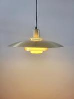 Vintage Deense schalenlamp van Lyskaer Belysning in messing, Huis en Inrichting, Lampen | Hanglampen, Gebruikt, Ophalen of Verzenden