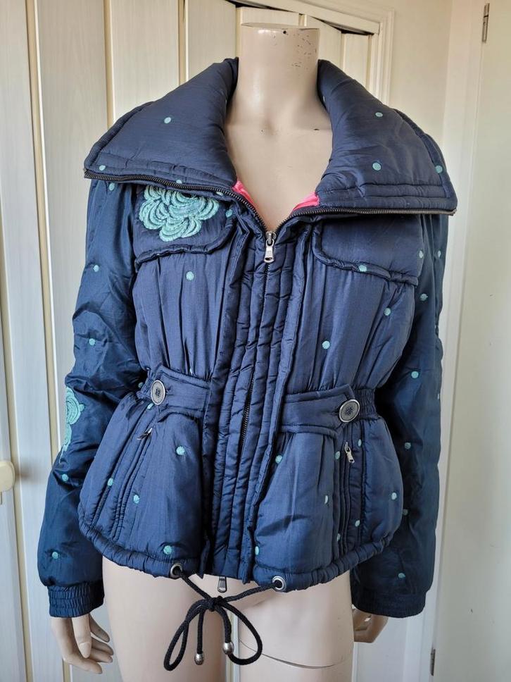 Kenzo zijde gevoerde jas maat 38, Kleding | Dames, Jassen | Zomer, Zo goed als nieuw, Maat 38/40 (M), Blauw, Ophalen of Verzenden