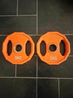 5 kg Rubber Olympische Schijvenset, Ophalen, Zo goed als nieuw, Halterschijven