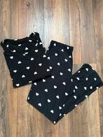 Zwarte pyjama met witte hartjes van de Hema in maat S, Kleding | Dames, Pyjama's, Hema, Ophalen of Verzenden, Zo goed als nieuw
