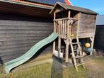 Speelhuis met glijbaan en evt zandbak onderin., Ophalen, Gebruikt, Hout