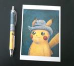 Pokemon Van Gogh Pikachu Ansichtkaart en Pen, Nieuw, Ophalen of Verzenden, Losse kaart