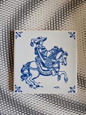 Tegel Mosa Holland – Ruiter – Delfts blauw – Antiek beschikbaar voor biedingen