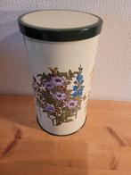 Vintage beschuitbus wildflower bloemen groen spikkels, Ophalen of Verzenden, Zo goed als nieuw, Overige merken