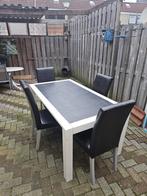 Eetkamer tafel en stoelen gratis, Huis en Inrichting, Ophalen, Gebruikt, 50 tot 100 cm, 150 tot 200 cm