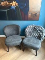 Set van 2 grijze stoeltjes Sacha Bestia, Huis en Inrichting, Stoelen, Twee, Ophalen of Verzenden, Zo goed als nieuw, Stof