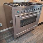 Boretti RVS gasfornuis oven, Witgoed en Apparatuur, Fornuizen, Ophalen, Gebruikt, Vrijstaand, Gas