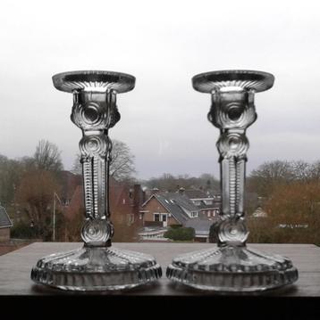 Kandelaar (2x2) Bayel Louis XV Persglas Art Deco beschikbaar voor biedingen