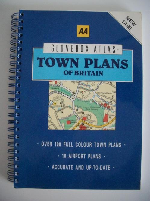 Glovebox Atlas Town Planes of Britain - 1992 - nostalgie, Boeken, Atlassen en Landkaarten, Zo goed als nieuw, Overige typen, Verenigd Koninkrijk