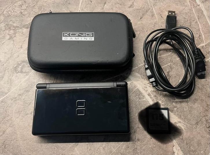 Nintendo DS Lite Zwart + Accessoires, Spelcomputers en Games, Spelcomputers | Nintendo Game Boy, Gebruikt, Overige modellen, Met games