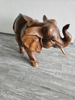 Massief houten olifant, Antiek en Kunst, Ophalen
