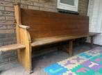 Oude kerkbank, houten bank, tuinbank, Tuin en Terras, Ophalen, Gebruikt, Hout