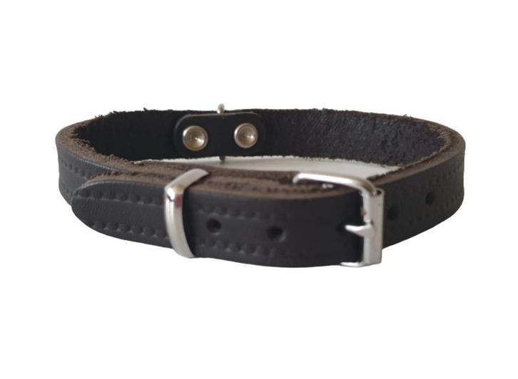NOBBY Halsband Softleder Bruin Nekomtrek 24-28 cm KOOPJE!!!, Dieren en Toebehoren, Hondenhalsbanden en Penningen, Nieuw, Ophalen of Verzenden