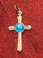 Kruisje Maria, geëmailleerd & verzilverd, Met hanger, Nieuw, Ophalen of Verzenden, Zilver